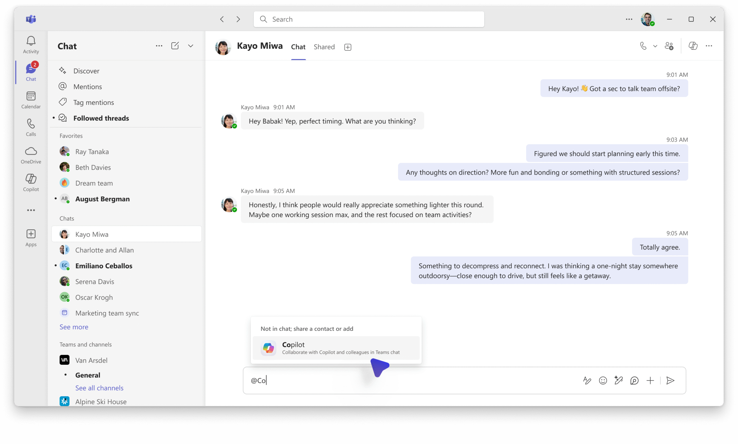Copilot wird zum Teammitglied: Zusammenarbeit in Teams-Gruppenchats